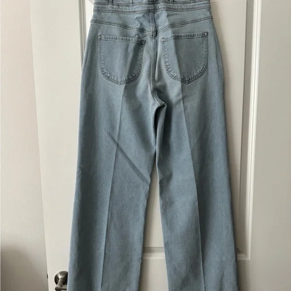 FRAME Ali Wide Leg Triple Waist Tie Jeans Size 27 wideleg, barrel, bell bottoms - Picture 2 of 15